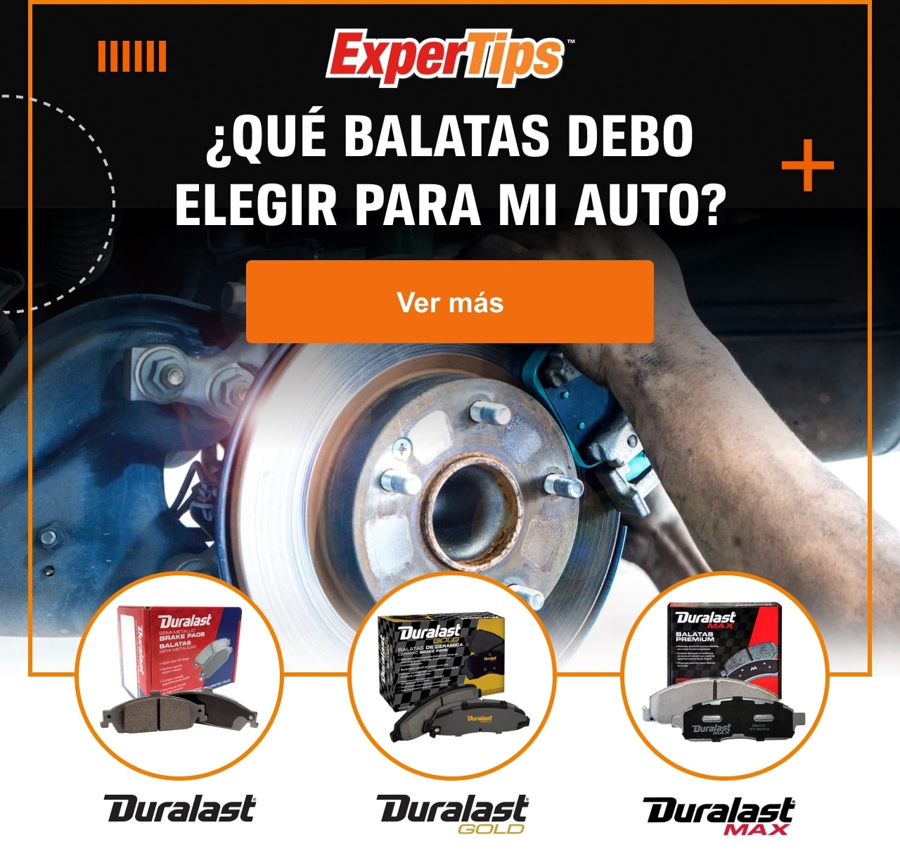 ¿Qué balatas debo elegir para mi auto?