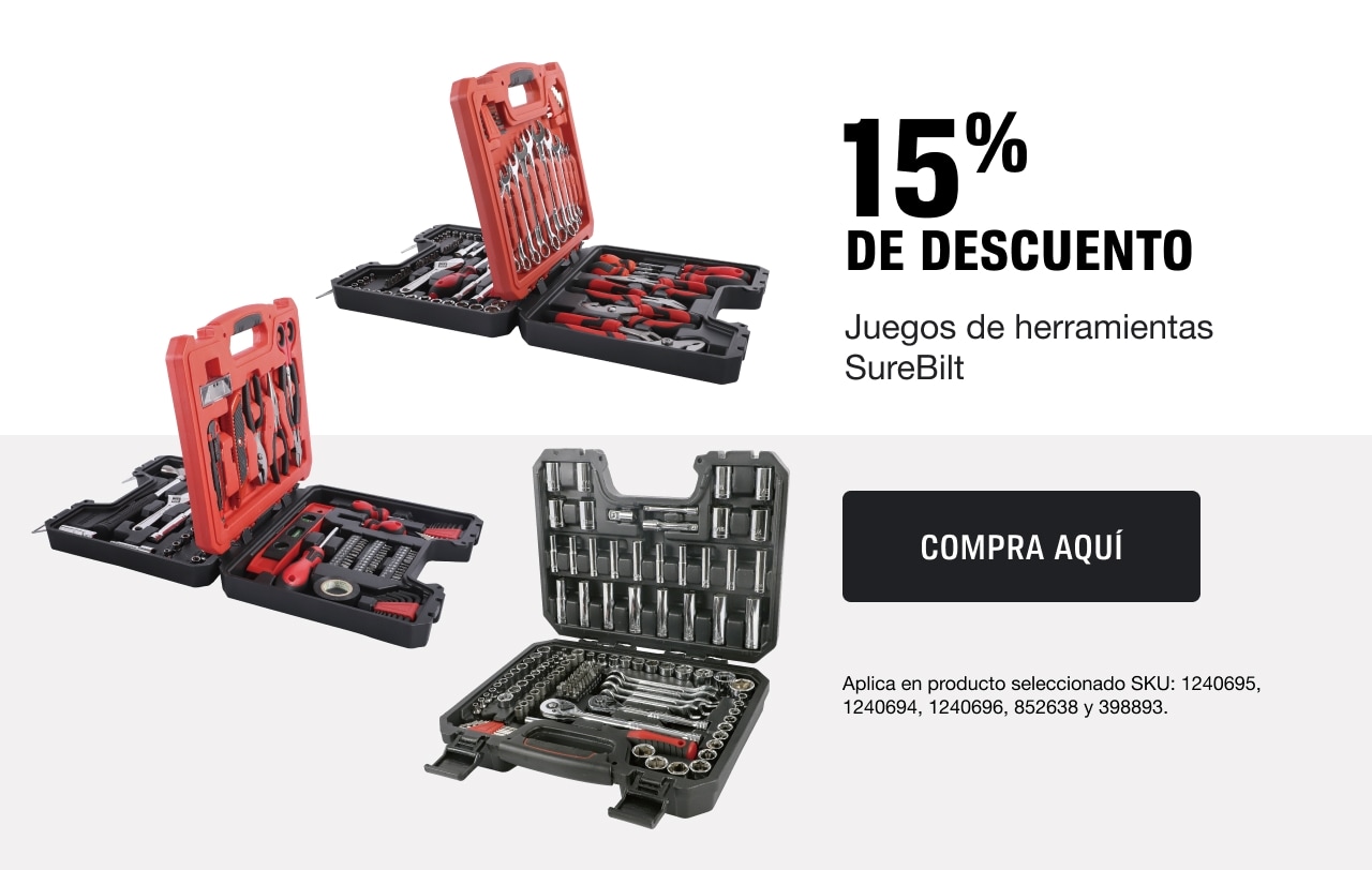 15% de descuento en juego de herramientas Surebilt